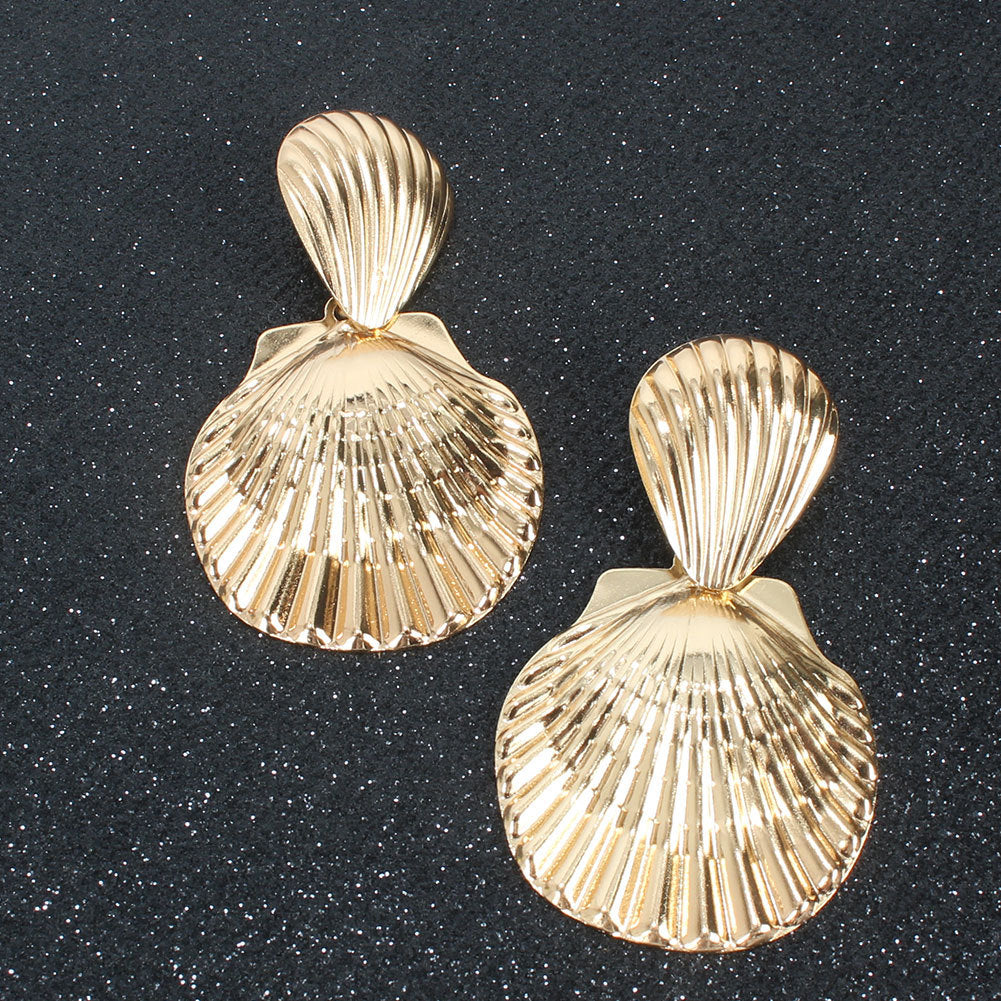 Earrings Scallop Stud Earrings Bohemia Style Metal Shell Earrings Women Earrings