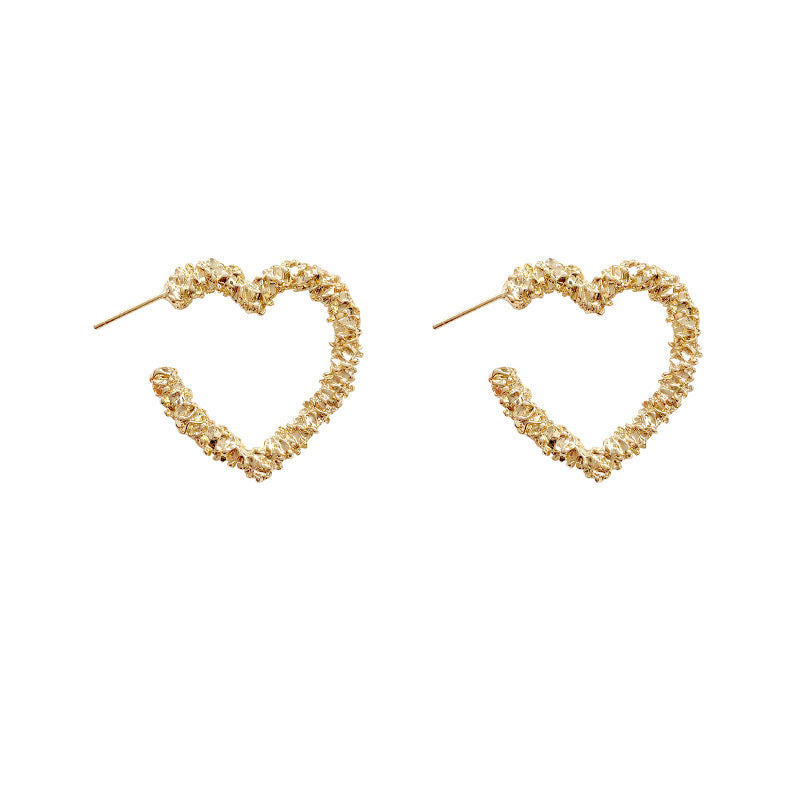 Korean Personality Earrings New S925 Silver Needle Korean Version Of Love Temperament Exaggerated Earrings Star Earrings