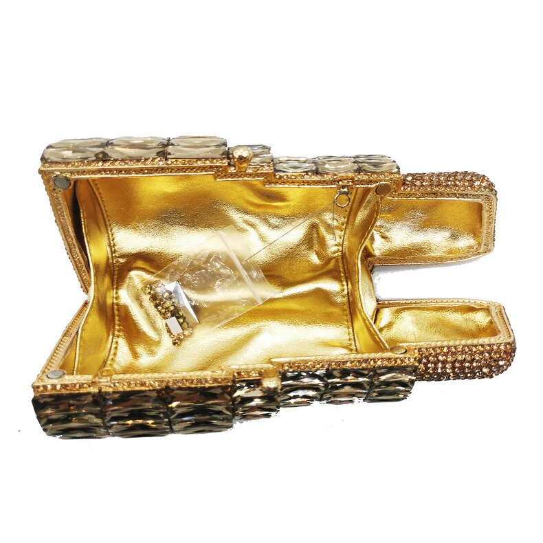 Diamond Novelty 3D Lipstick Clutch Purse For Women Crystal Evening Bags Female Party Dinner Rhinestone Handbags And Purses