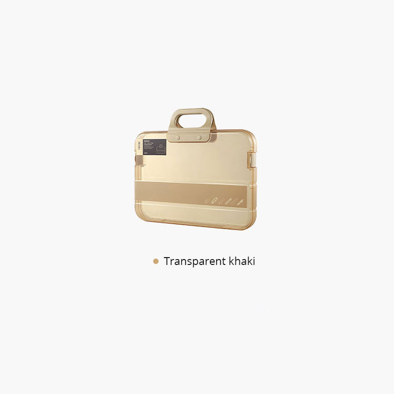 Lock Buckle, Portable Box, Transparent Plastic Material, Stationery Storage and Organization, Portable Buckle, Large Capacity