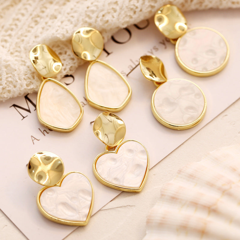 New Earrings Creative Retro Simple Sequins Acrylic Earrings For Women