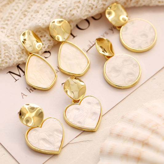 New Earrings Creative Retro Simple Sequins Acrylic Earrings For Women