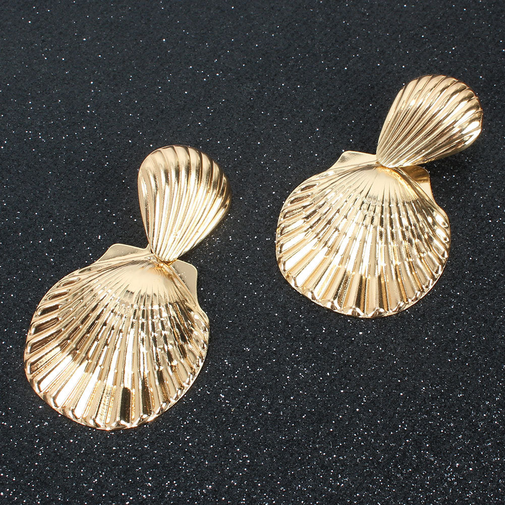 Earrings Scallop Stud Earrings Bohemia Style Metal Shell Earrings Women Earrings
