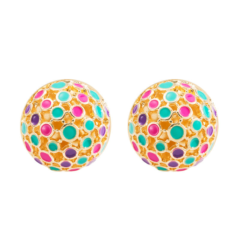 Trend Creative Space Element Earrings Female Alloy Diamond All-Match Personality Earrings