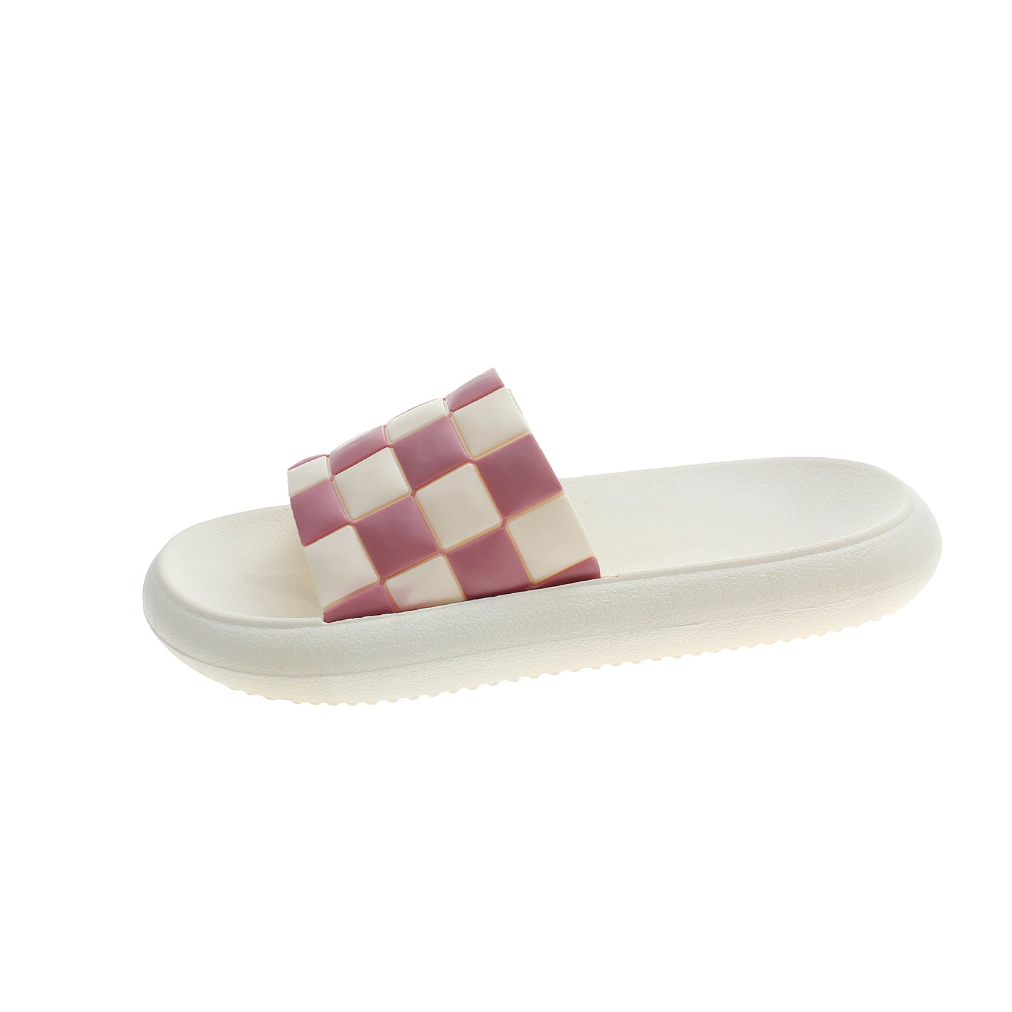 New Black And White Checkerboard Stepping On Shit Slippers Female Couple Slippers Home Bathroom Bath Soft Bottom Slippers