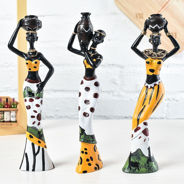 Exotic Resin Doll African Character Creative Study Office Decorative Gift Ornaments