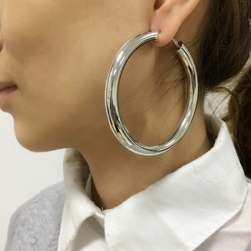 High Quality Circle Ring Earrings Fashion Exaggerated Personality All-Match Earrings For Women