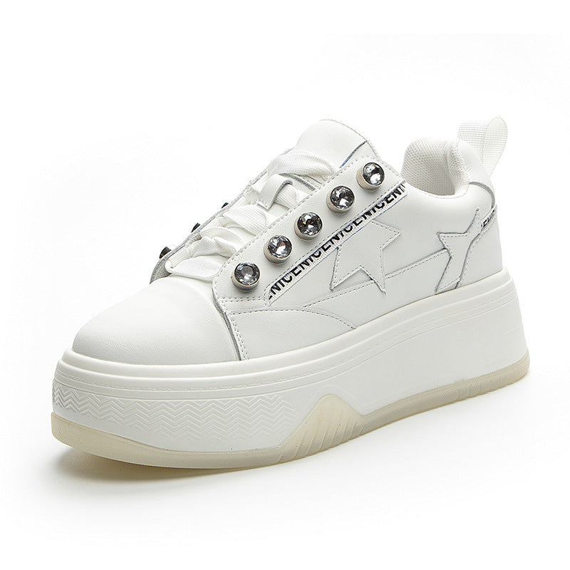 All-Match Leopard Print Casual Sports Shoes Women's Autumn Trendy Shoes Small White Shoes