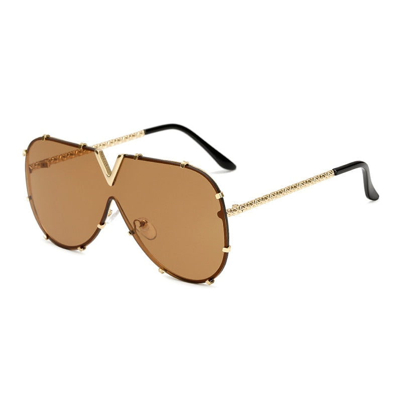 Sunglasses Fashion Oversized Sunglasses Men Brand Designer Goggle Sun Glasses Female Style Oculos De Sol UV400