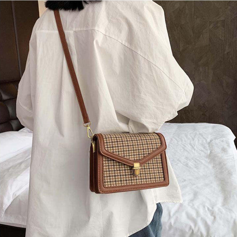 MSGHER Solid Color PU Leather Crossbody Bags For Women Chain Shoulder Messenger Bag Female Travel Lock Handbags