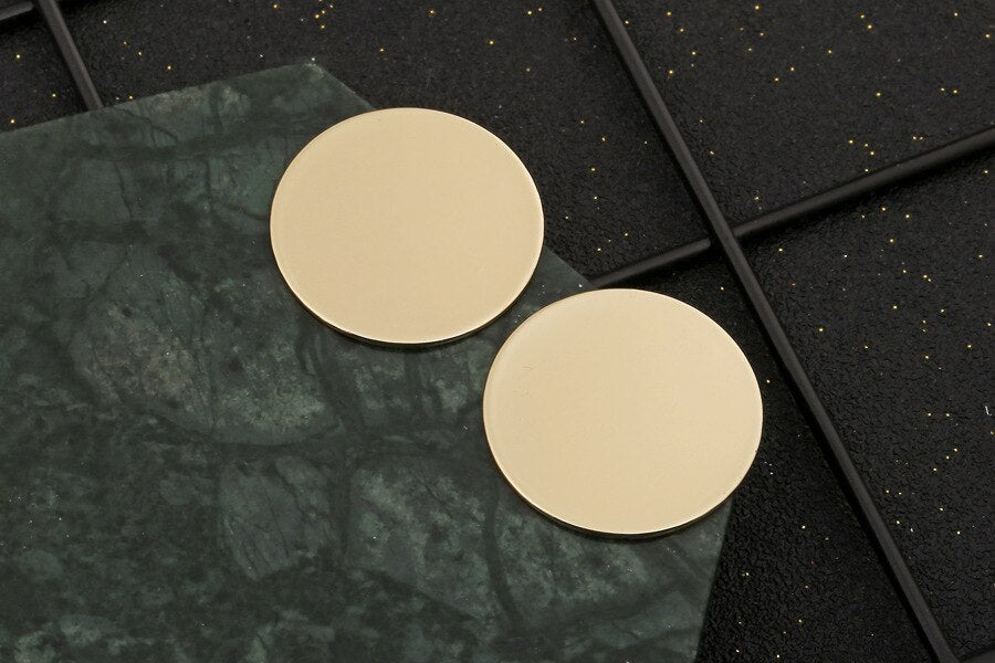 Round Shaped Golden Earrings Simple Metal Vintage Earrings For Women Fashion Jewelry Girls Earring