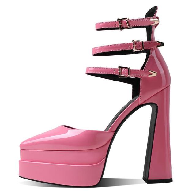Autumn new pointed double-layer water table ultra-high heel shallow mouth Mary Jane women's shoes