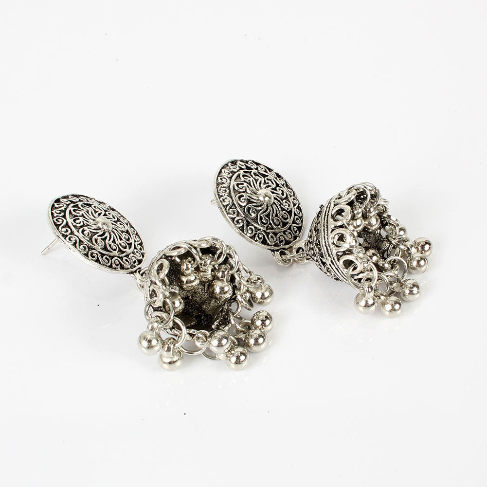 Exaggerated Personality Earrings Fashion Retro National Style Alloy Tassel Earrings Earrings Female