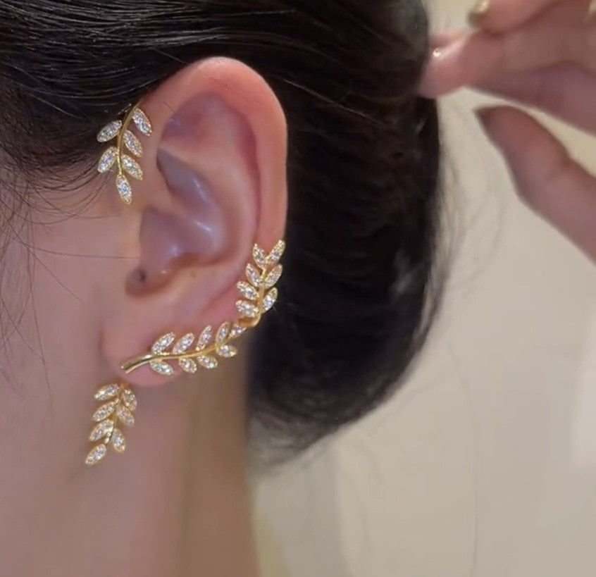One Piece Korean Long Tassel Earrings Girls No Ear Piercing Full Pearl Big Clip Earrings For Women Gift Jewelry Ear Cuff