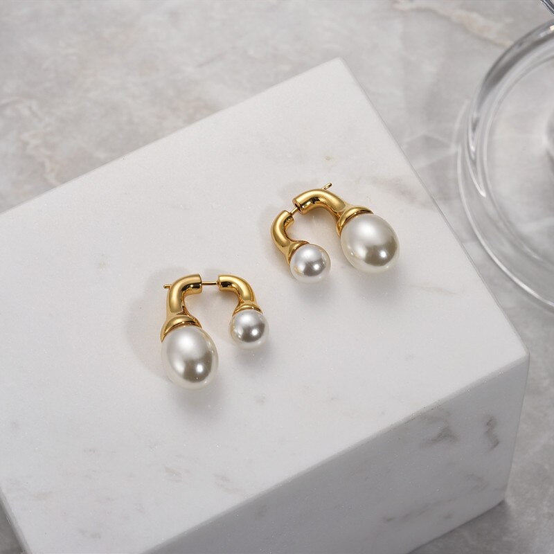 Bilandi Modern Jewelry Vintage Pearl Earrings Trend Elegant Temperament Drop Earrings For Women Party Gifts