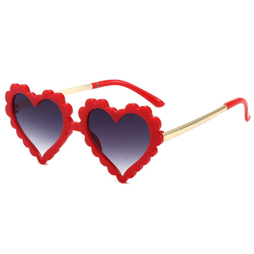 Cute Sweet Children Heart Flower Sunglasses UV400 Protection Kids Fashion Personality Glasses Eyewear Outdoor Travel