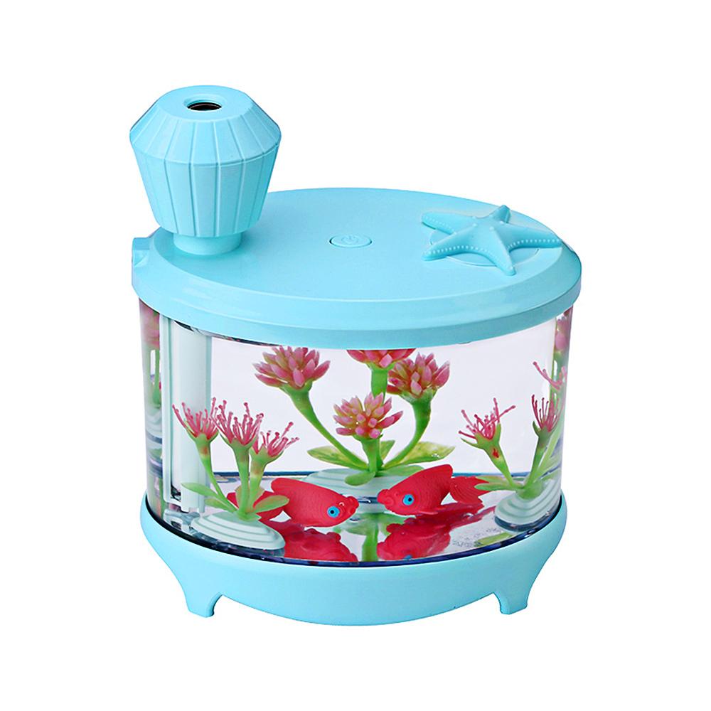 KLN-039 460ml Fish Tank Essential Oil Diffuser Air Mist Humidifier with Whisper-quiet Operation Portable USB Changing LED Lights