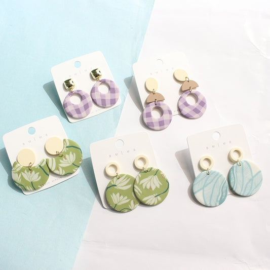 Earrings New Product Vintage Fresh Lotus Square Geometric Earrings for Women S925 Silver Needle Earrings