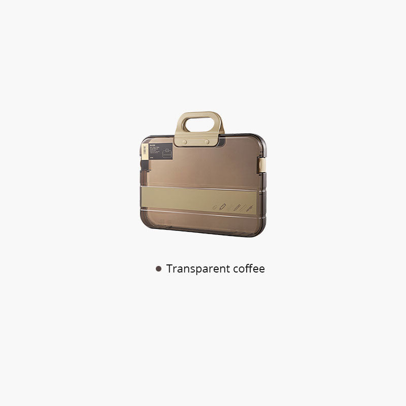 Lock Buckle, Portable Box, Transparent Plastic Material, Stationery Storage and Organization, Portable Buckle, Large Capacity