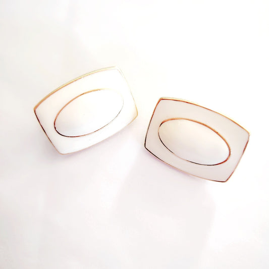 New Oil Dripping White Silver Needle Same Style Ear Clip Without Pierced Earrings Female Fashion Accessories