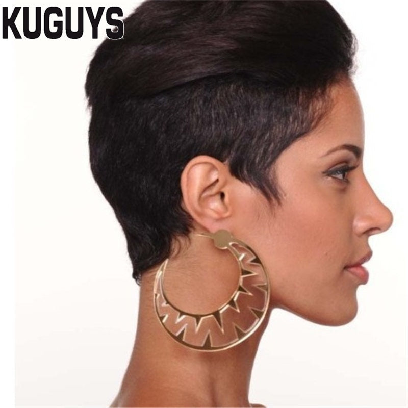 Hyperbole Moon Large Earrings for Women Fashion Oorbellen Womans Pendientes Acrylic Gold Crescent Stud Earring Brincos