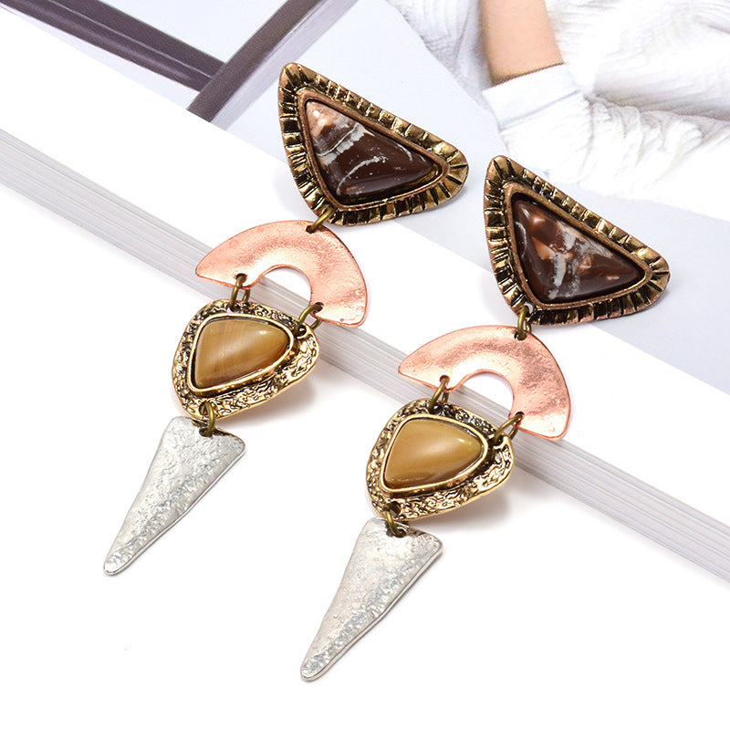 Fashion Stone Dangle Earrings Jewelry