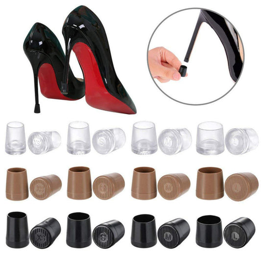 Non Slip And Wear-Resistant Thin Heel Cover Small Round Heel High Heel Shoes Heel Protection Cover Silence Artifact Mute Sticker 1 Pair