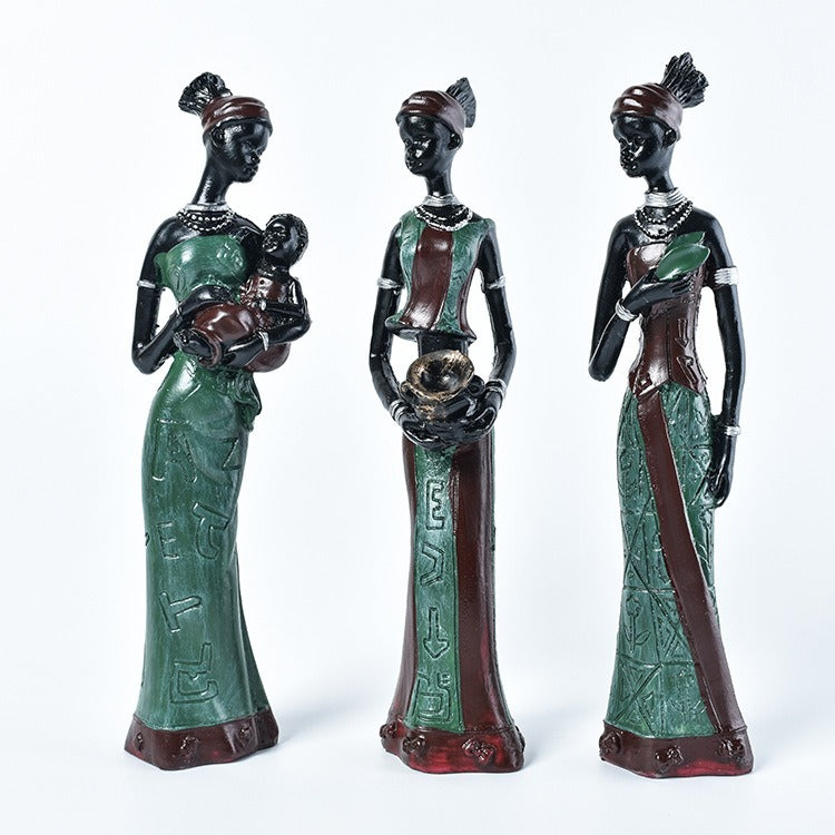 Exotic Resin Doll African Character Creative Study Office Decorative Gift Ornaments
