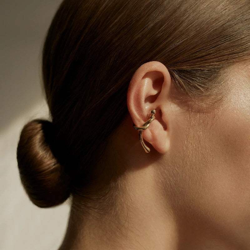 Bilandi Modern Jewelry Metal Ear Clip  New Trend Vintage Temperament Hot Selling Geometric Earrings For Women Gifts