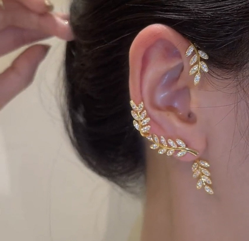 One Piece Korean Long Tassel Earrings Girls No Ear Piercing Full Pearl Big Clip Earrings For Women Gift Jewelry Ear Cuff