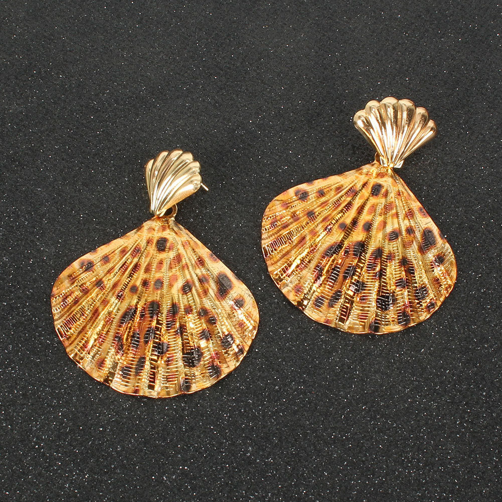 Vintage Alloy Leopard Print Earrings Punk Style Earrings Jewelry