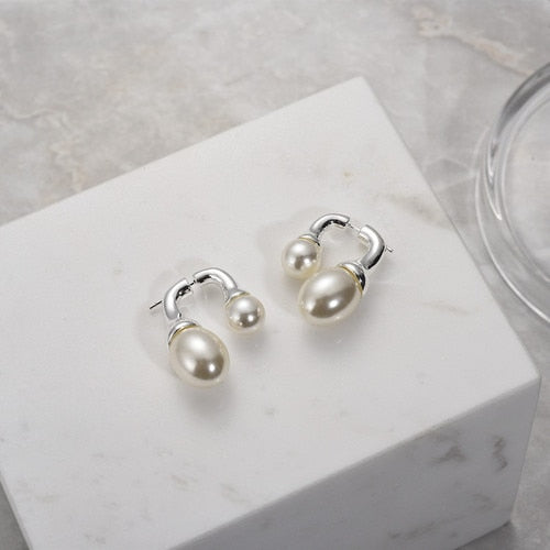 Bilandi Modern Jewelry Vintage Pearl Earrings Trend Elegant Temperament Drop Earrings For Women Party Gifts