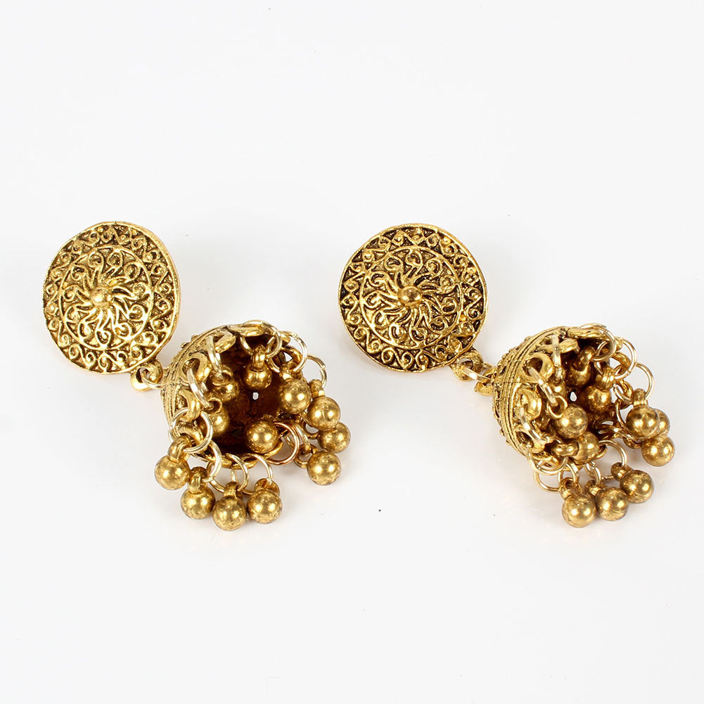 Exaggerated Personality Earrings Fashion Retro National Style Alloy Tassel Earrings Earrings Female