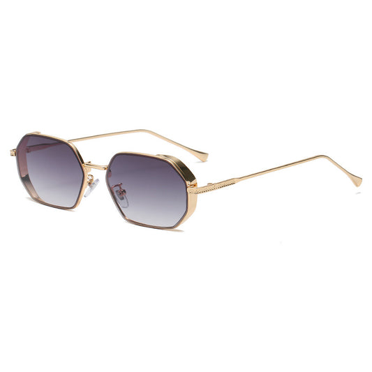 New Fashion Small Frame Polygonal Sunglasses Female Trendy Sunglasses Street Shot Ins Style Glasses
