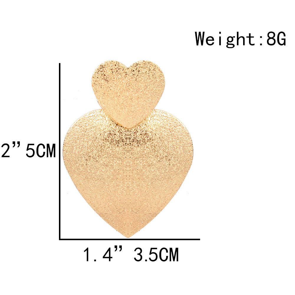Alloy Geometric Love Earrings Simple Fashion Women's Temperament Earrings