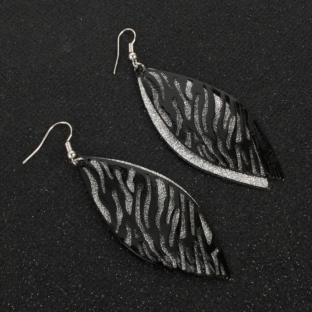 Bohemian Style Geometric Leaves Frosted Earrings Vintage Earrings Female Earrings