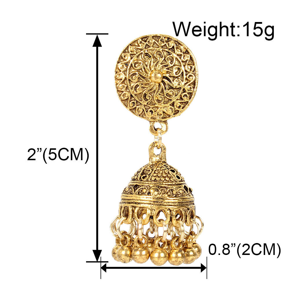 Exaggerated Personality Earrings Fashion Retro National Style Alloy Tassel Earrings Earrings Female