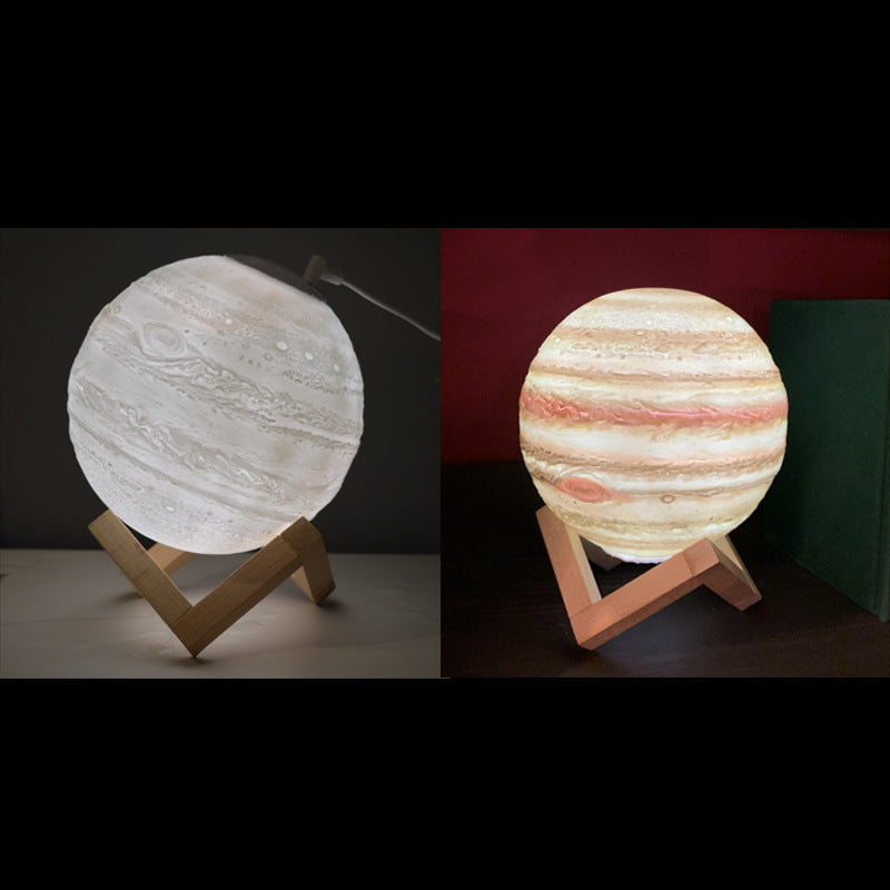 Air Humidifier 3D Jupiter Lamp Light Diffuser Aroma Essential Oil Ultrasonic 3D Jupiter Humidificador Night Mist Purifier