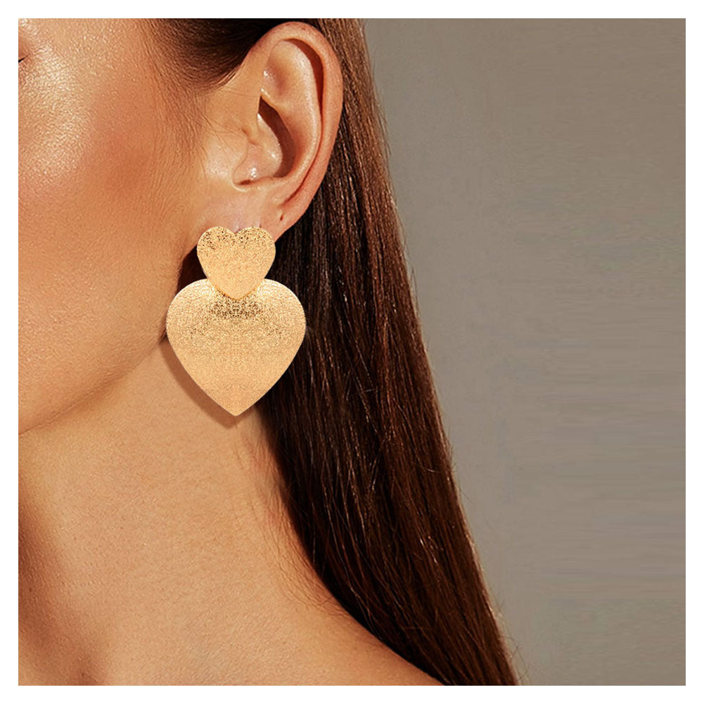 Alloy Geometric Love Earrings Simple Fashion Women's Temperament Earrings