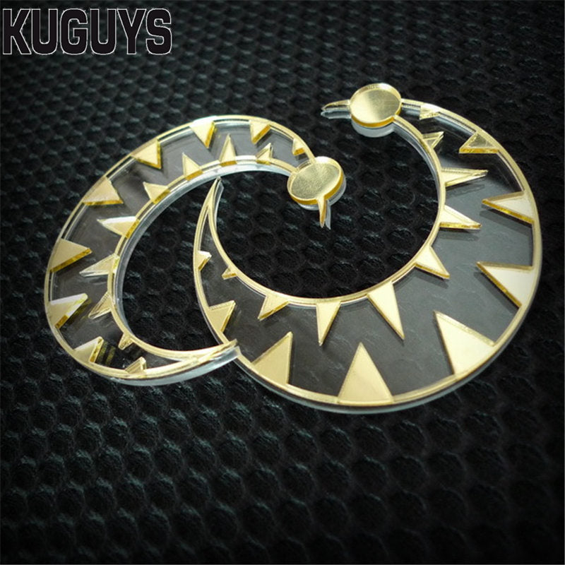 Hyperbole Moon Large Earrings for Women Fashion Oorbellen Womans Pendientes Acrylic Gold Crescent Stud Earring Brincos