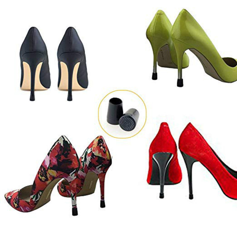 Non Slip And Wear-Resistant Thin Heel Cover Small Round Heel High Heel Shoes Heel Protection Cover Silence Artifact Mute Sticker 1 Pair
