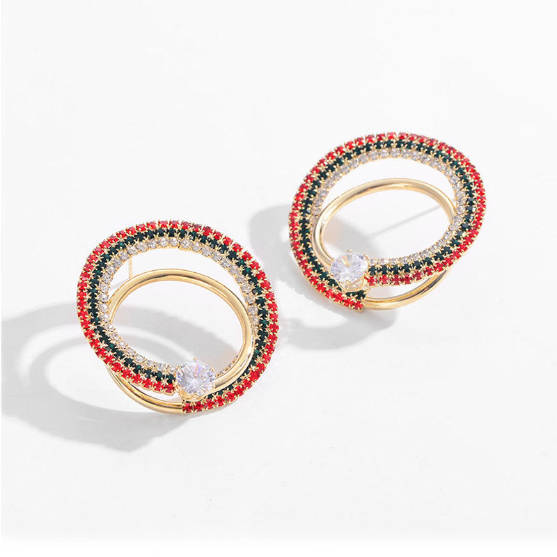 New earrings Korean style temperament irregular circle earrings silver needle earrings simple personality earrings