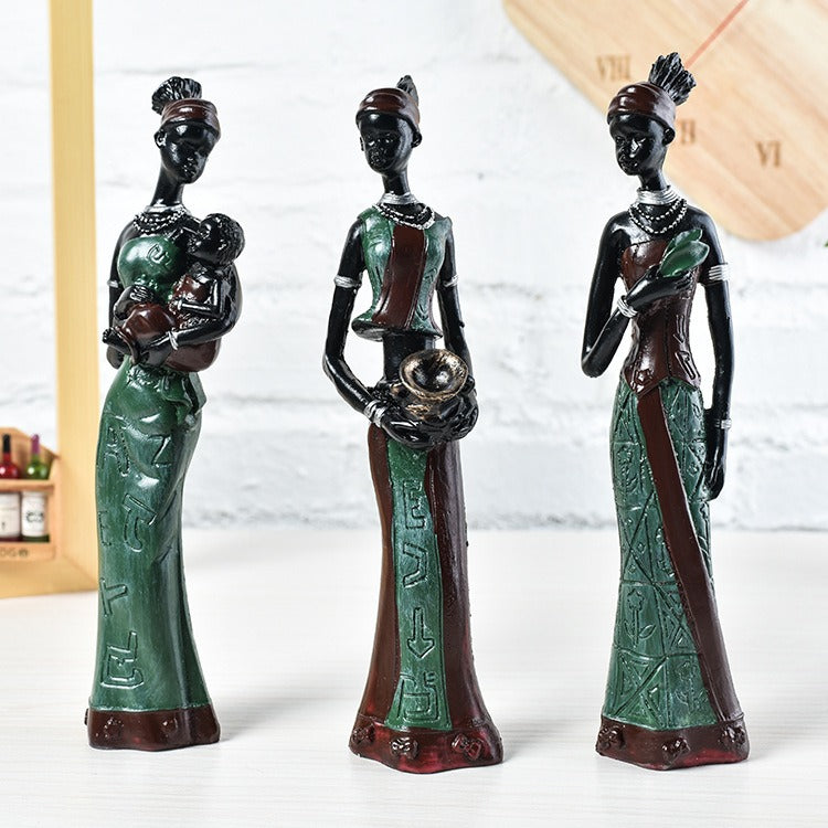 Exotic Resin Doll African Character Creative Study Office Decorative Gift Ornaments