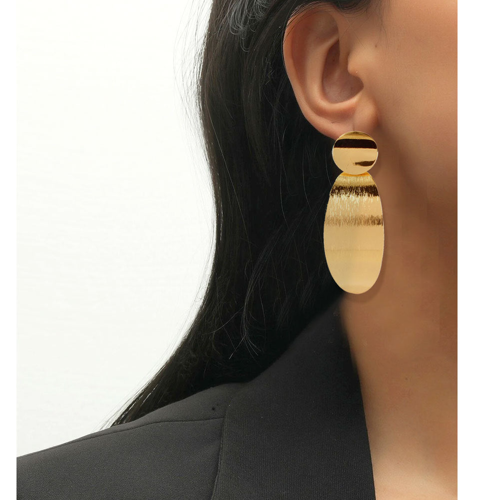 Vintage Alloy Geometric Long Earrings Temperament Indifference Earrings Women