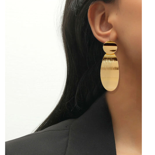 Vintage Alloy Geometric Long Earrings Temperament Indifference Earrings Women