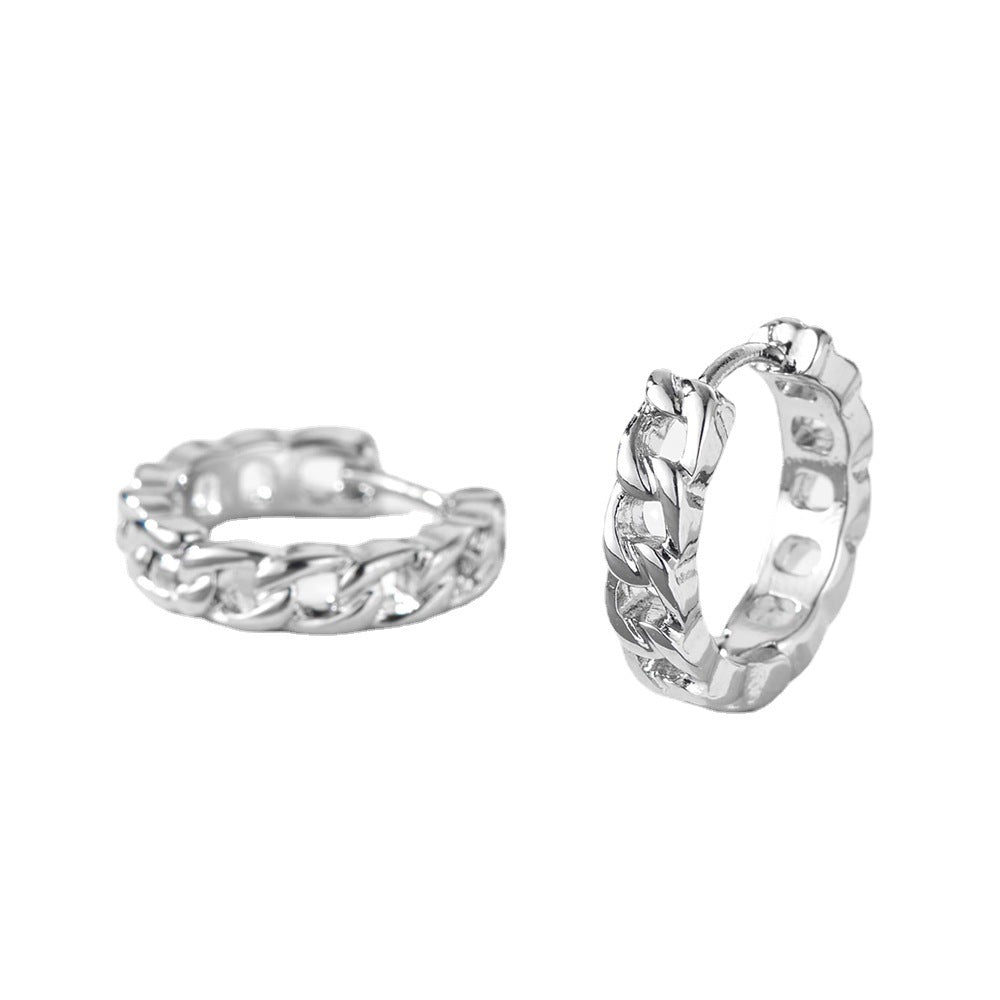 Japanese And Korean Fashion Retro Twist Earrings Trend Simple And Versatile Ins Style Earrings