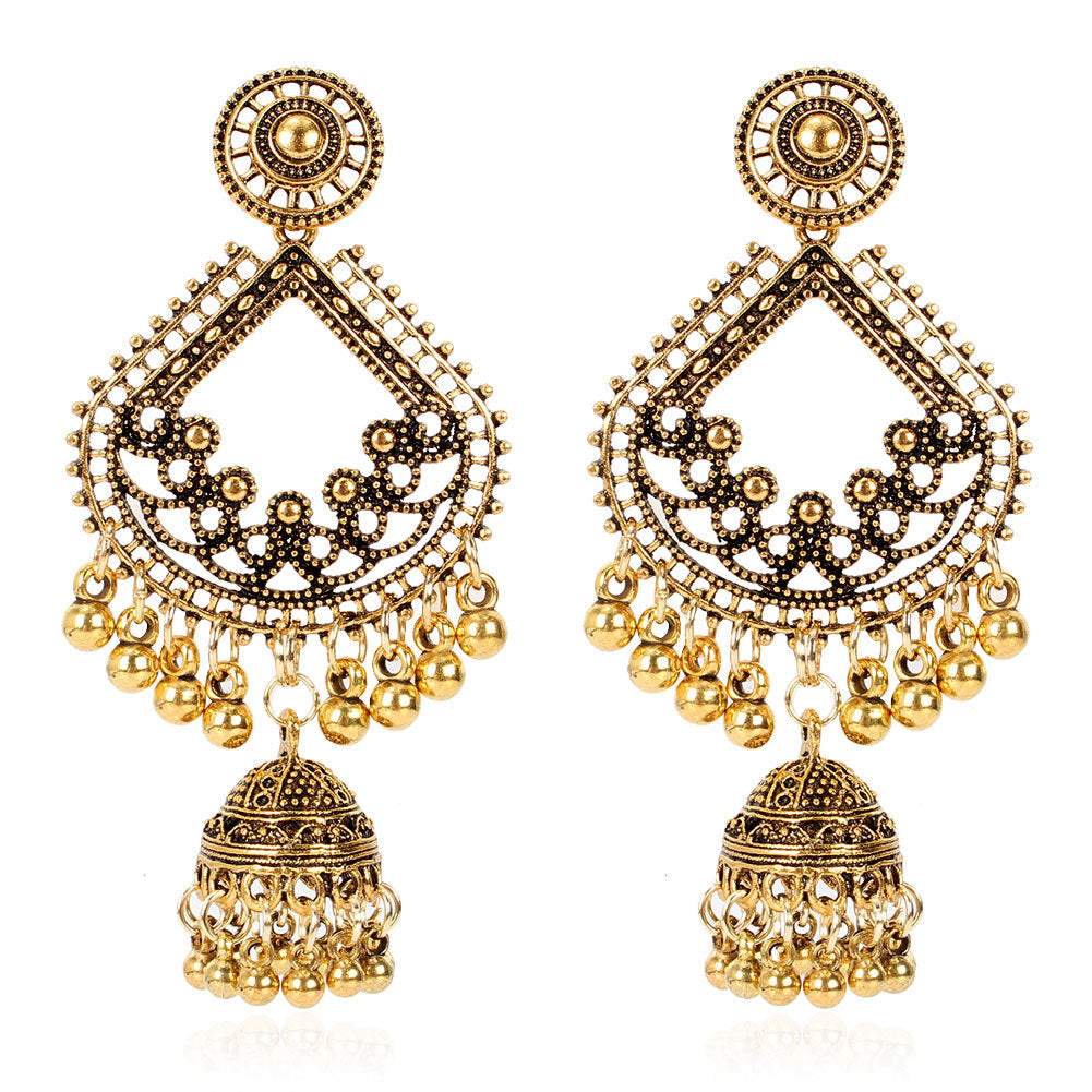 Fashion Vintage Tassel Earrings Boho Birdcage Bell Pendant Bell Earrings