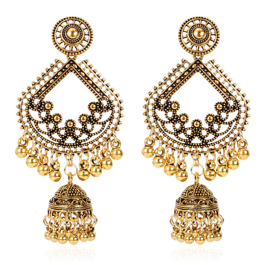 Fashion Vintage Tassel Earrings Boho Birdcage Bell Pendant Bell Earrings