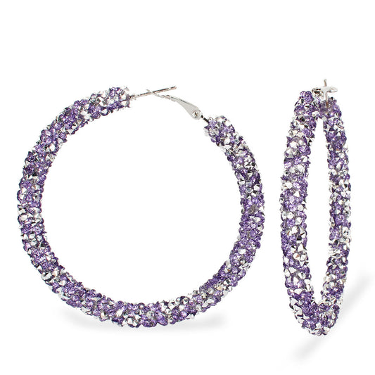 Fashion Personality Jewelry Alloy Diamond Earrings Popular Hoop Earrings Hoop Earrings