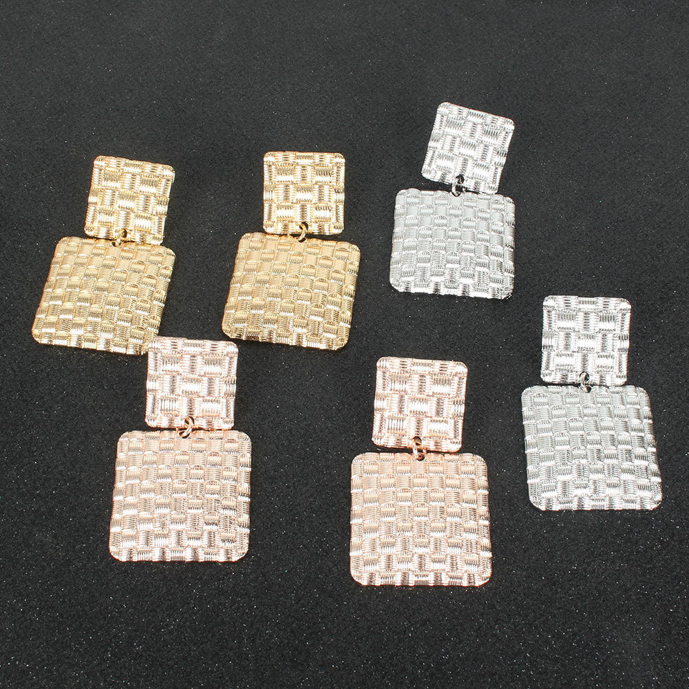 Alloy Drip Oil Geometric Earrings Personality Creative Earrings Women